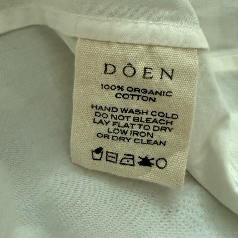 Doen Ivory Lace-Trim Cotton Slip Chemise - Picture 9 of 11